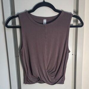 ALO Yoga Mauve Twist Front Tank Top